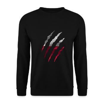 Aigle polonais | Pologne Drapeau Polska Cadeau - Sweat-shirt Unisexe - noir - Devant - Alina (178cm) & Michal (187cm)