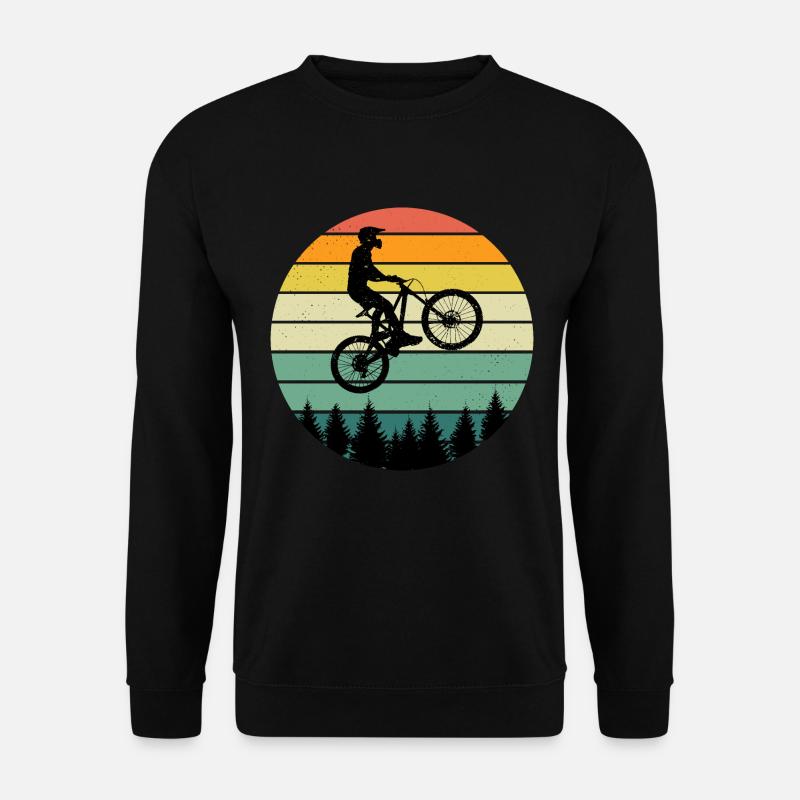 Mountainbike Downhill Fahrrad Mountainbiker biker - Unisex Pullover - Schwarz