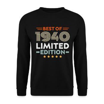 Retro 1940 Vintage 84th Birthday Gift 84 Years Old - Unisex Sweatshirt - black - Front - Alina (178cm) & Michal (187cm)