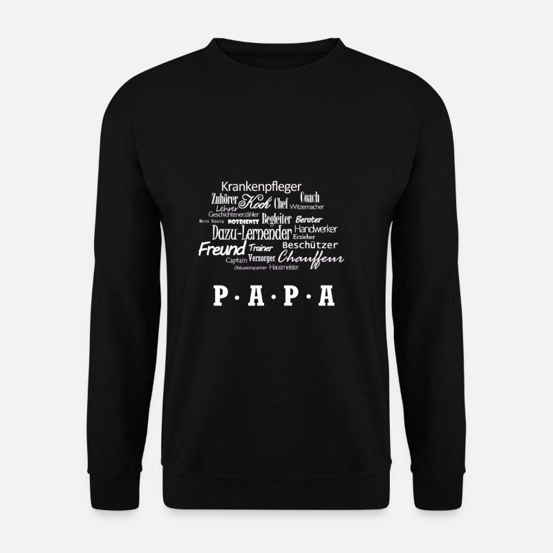 Papa - Unisex Pullover - Schwarz