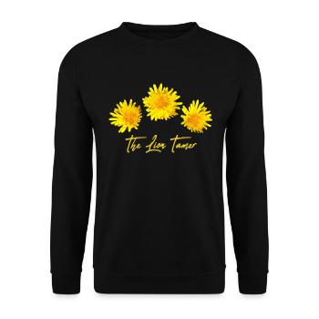 Dandelion Dandelion Dandelion Lion - Unisex Sweatshirt - black - Front - Alina (178cm) & Michal (187cm)