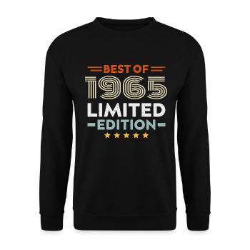 Retro 1965 Vintage Geschenk 59. Geburtstag 59 Jahre - Unisex Pullover - Schwarz - Vorne - Alina (178cm) & Michal (187cm)