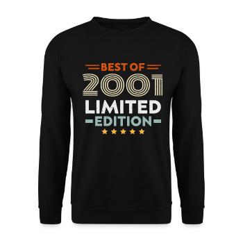 Retro 2001 Vintage Gift 23rd Birthday 23 Years - Unisex Sweatshirt - black - Front - Alina (178cm) & Michal (187cm)