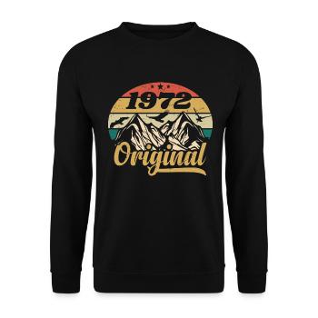 Original 1972 Vintage Anniversaire Cadeau 1972 - Sweat-shirt Unisexe - noir - Devant - Alina (178cm) & Michal (187cm)