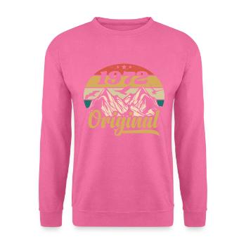 Original 1972 Vintage Geburtstagsgeschenk 1972 - Unisex Pullover - Pink - Vorne