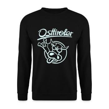 Ost Tiroler Grauvieh komplett - Unisex Pullover - Schwarz - Vorne - Alina (178cm) & Michal (187cm)