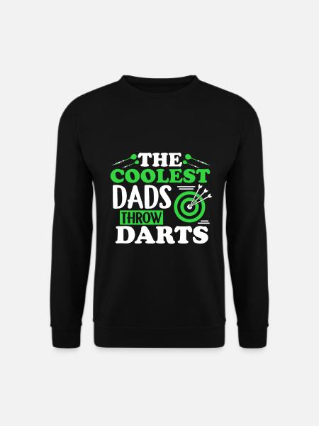 Darts Dart T-shirt Papa Vater Dad Bullseye - Unisex Pullover - Schwarz