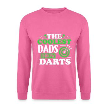 Fléchettes Fléchettes T-shirt Papa Papa Papa Bullseye - Sweat-shirt Unisexe - rose - Devant