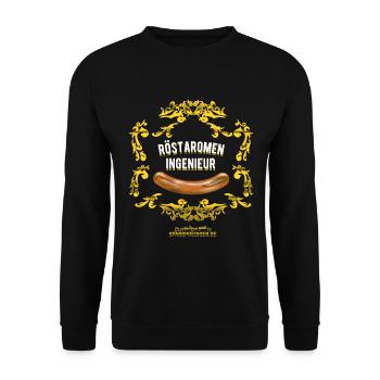 Röstaromeningenieur Design fürs Grillen - Unisex Pullover - Schwarz - Vorne - Alina (178cm) & Michal (187cm)