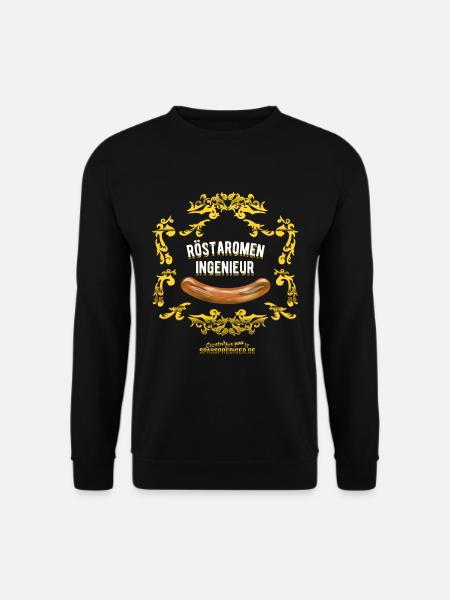 Röstaromeningenieur Design fürs Grillen - Unisex Pullover - Schwarz