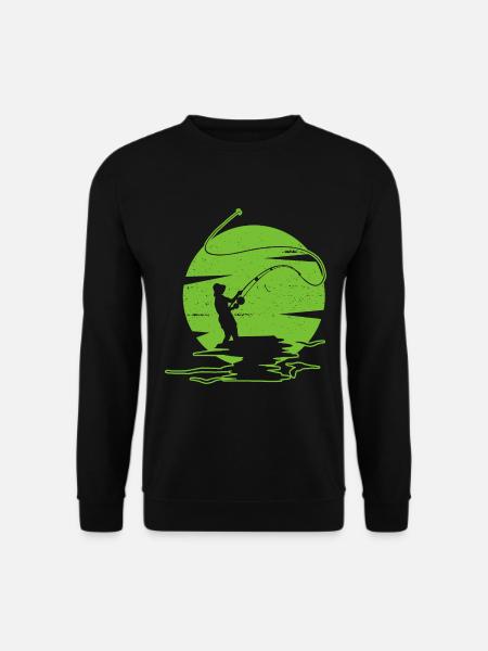 Fliegenfischen - Unisex Pullover - Schwarz