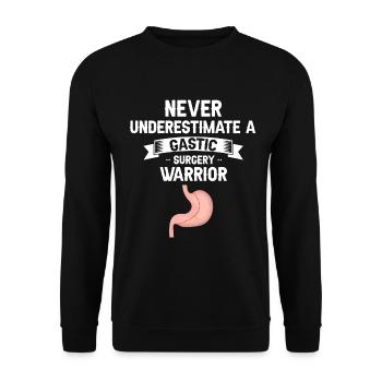 Gastric Bypass and Gastric Bypass Operation Design - Unisex Sweatshirt - black - Front - Alina (178cm) & Michal (187cm)