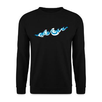 Waves 2C - Sweat-shirt Unisexe - noir - Devant - Alina (178cm) & Michal (187cm)