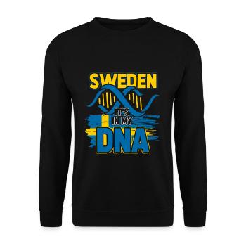 Schweden ist in meiner DNA - Unisex Pullover - Schwarz - Vorne - Alina (178cm) & Michal (187cm)