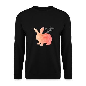 Lapin lapin abstrait - Sweat-shirt Unisexe - noir - Devant - Alina (178cm) & Michal (187cm)