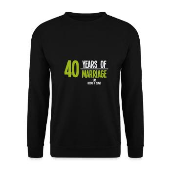 Mariage rubis marié 40 ans - Sweat-shirt Unisexe - noir - Devant - Alina (178cm) & Michal (187cm)