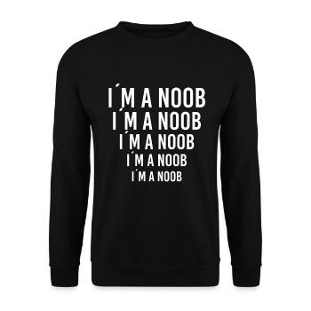 I am a noob - Unisex Sweatshirt - black - Front - Alina (178cm) & Michal (187cm)