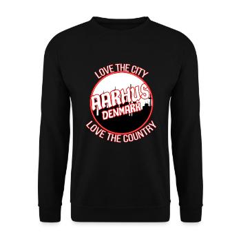 Aarhus Danemark ville motif - Sweat-shirt Unisexe - noir - Devant - Alina (178cm) & Michal (187cm)