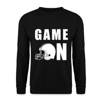 Game On Helm American Football Design - Unisex Sweatshirt - black - Front - Alina (178cm) & Michal (187cm)
