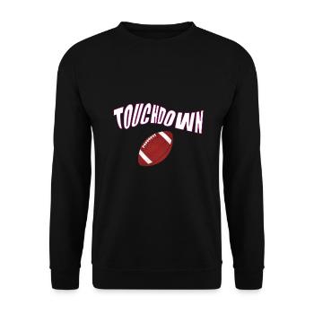 Touchdown Ball American Football Design - Unisex Pullover - Schwarz - Vorne - Alina (178cm) & Michal (187cm)