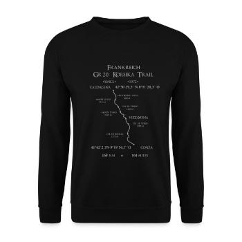 GR 20 Corsica Trail France - Unisex Sweatshirt - black - Front - Alina (178cm) & Michal (187cm)