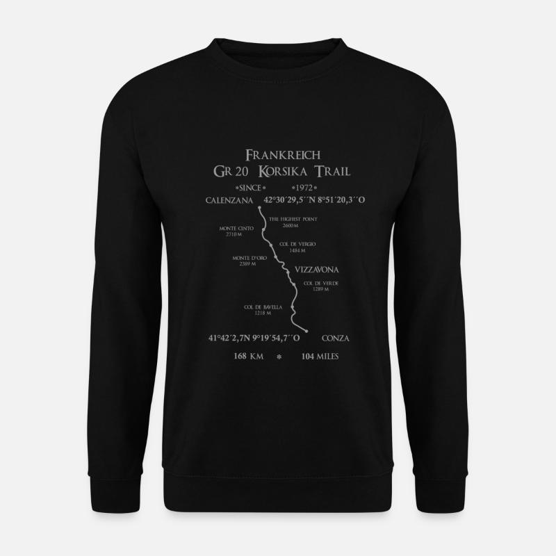 GR 20 Korsika Trail Frankreich - Unisex Pullover - Schwarz