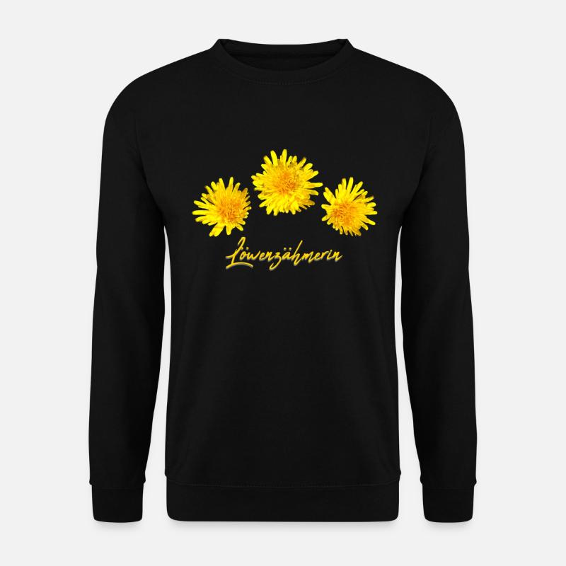 Löwenzahn Pusteblume Löwenzähmer Löwe - Unisex Pullover - Schwarz