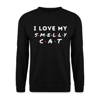 I Love My Cat Funny Cat Owner Gift Idea - Unisex Sweatshirt - black - Front - Alina (178cm) & Michal (187cm)