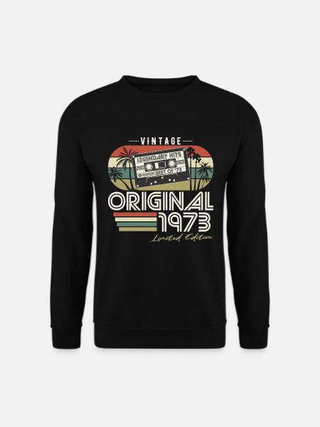 Original 1973 Vintage Jahrgang Retro Geburtstag - Unisex Pullover - Schwarz