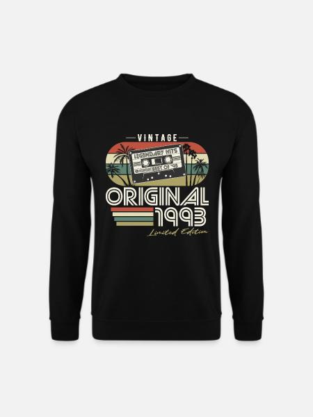 Original 1993 Vintage Jahrgang Retro Geburtstag - Unisex Pullover - Schwarz