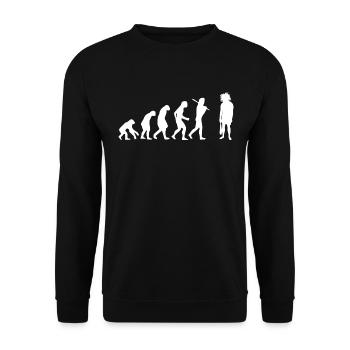 Homme des cavernes de Neandertal Cadeau Évolution - Sweat-shirt Unisexe - noir - Devant - Alina (178cm) & Michal (187cm)