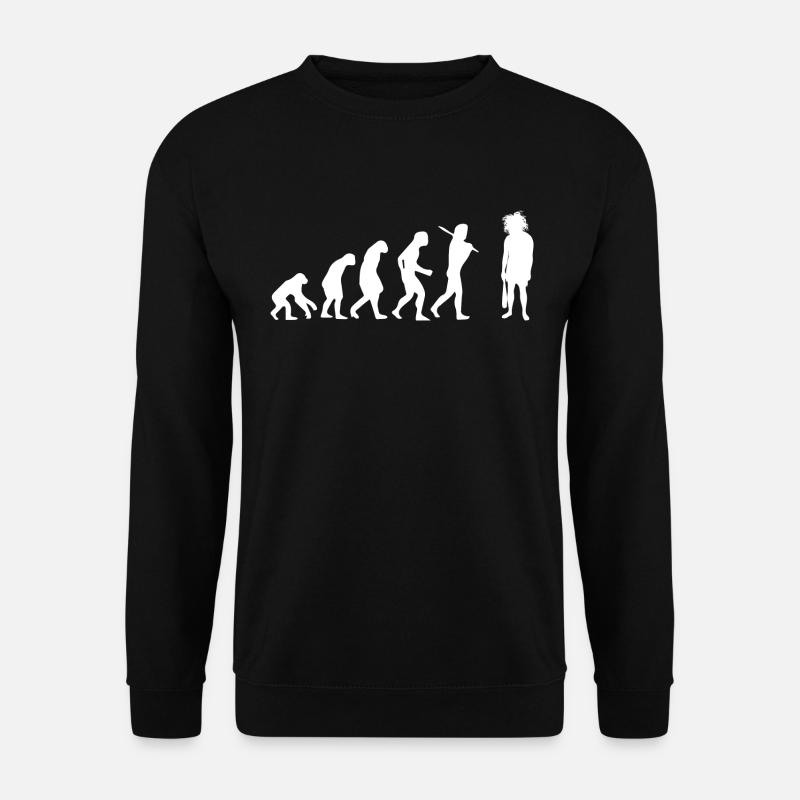Neandertaler Höhlenmensch Geschenk Evolution - Unisex Pullover - Schwarz