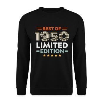 Retro 1950's Vintage Gift 74th Birthday 74 Years - Unisex Sweatshirt - black - Front - Alina (178cm) & Michal (187cm)