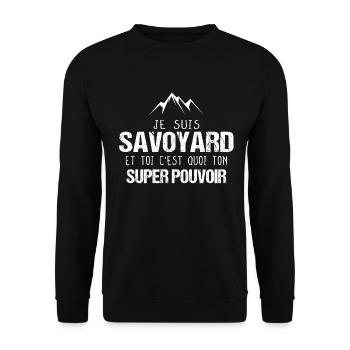 Savoyard cadeau drôle région Savoie montagne - Sweat-shirt Unisexe - noir - Devant - Alina (178cm) & Michal (187cm)