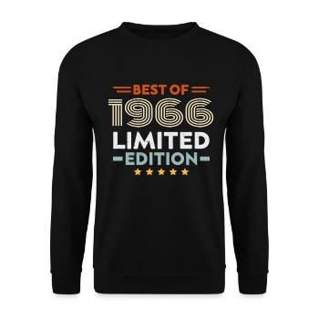 Retro 1966 Vintage Geschenk 58. Geburtstag 58 Jahre - Unisex Pullover - Schwarz - Vorne - Alina (178cm) & Michal (187cm)