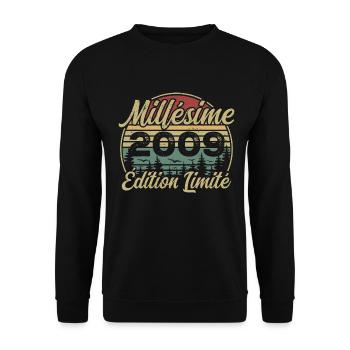 Vintage 2009 - 15th Anniversary Gift - Unisex Sweatshirt - black - Front - Alina (178cm) & Michal (187cm)