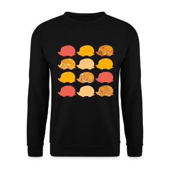 12 Hedgehog E 266 - Unisex Sweatshirt - black - Front - Alina (178cm) & Michal (187cm)