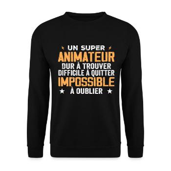 Super Entertainer - Unisex Pullover - Schwarz - Vorne - Alina (178cm) & Michal (187cm)