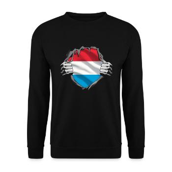 Luxembourg Flag Luxembourg flag Home - Unisex Sweatshirt - black - Front - Alina (178cm) & Michal (187cm)