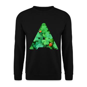 Shamrocks A - Unisex Sweatshirt - black - Front - Alina (178cm) & Michal (187cm)