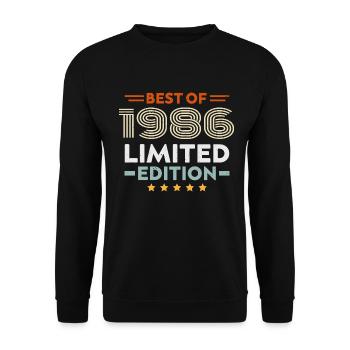 Retro 1986 Vintage Gift 38th Birthday 38 Years - Unisex Sweatshirt - black - Front - Alina (178cm) & Michal (187cm)