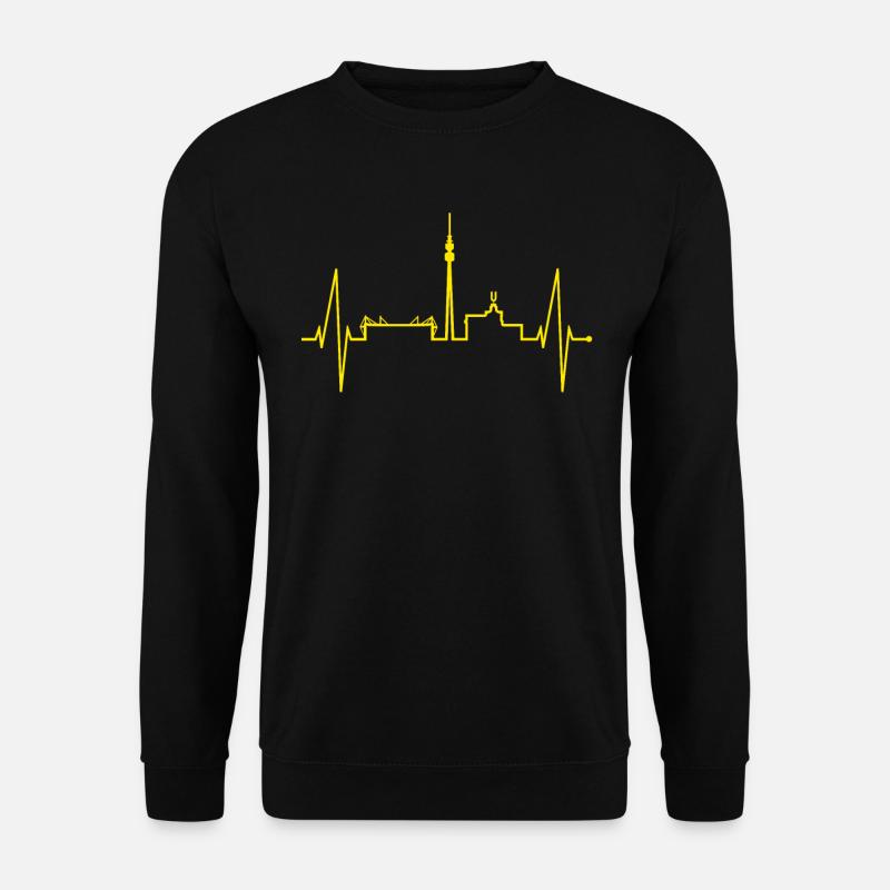 Dortmund Herzschlag Schwarz Gelb Ruhrpott Stadion - Unisex Pullover - Schwarz
