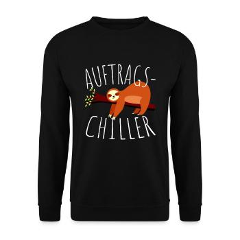 Orderchiller Sloth Gift Order Chiller - Unisex Sweatshirt - black - Front - Alina (178cm) & Michal (187cm)
