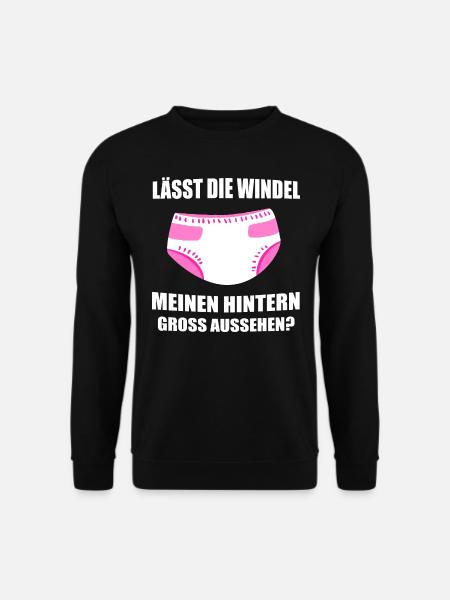 ABDL Mädchen Windel Diaper Geschenk - Unisex Pullover - Schwarz