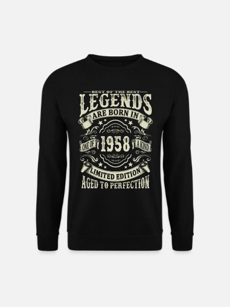legender født i 1958 - Unisex sweater - sort