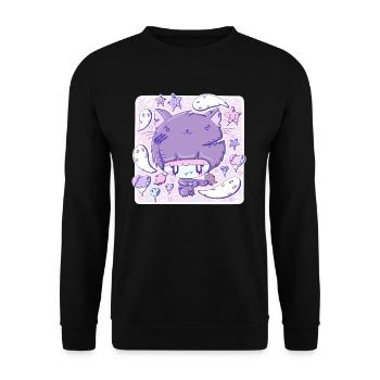 Mignon chat zombie chaton - Sweat-shirt Unisexe - noir - Devant - Alina (178cm) & Michal (187cm)
