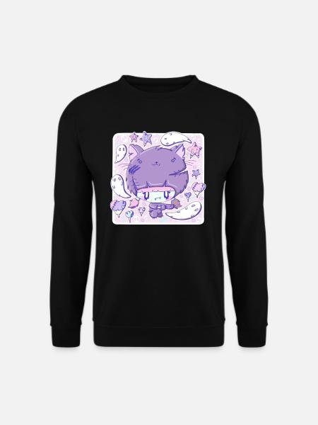 Cute Zombie Kitty cat - Unisex Sweatshirt - black