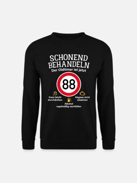 88. Geburtstag Schonend Behandeln Oldtimer Ist 88 - Unisex Pullover - Schwarz