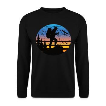 Outdoor Wandern Natur - Unisex Pullover - Schwarz - Vorne - Alina (178cm) & Michal (187cm)