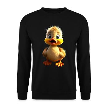 Canard Mignon Bébé Canard Poussin Canetons Canetons - Sweat-shirt Unisexe - noir - Devant - Alina (178cm) & Michal (187cm)
